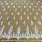 1 Yard Ivory Beaded and Corded Bridal Lace Fabric Embroidered on Polyester Net Mesh 54 Inch Width
